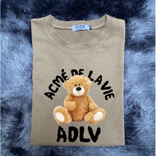 Áo thun phông nữ nam form rộng Áo ADLV tay lỡ unisex chất liệu cotton tuyết nhung dày dặn