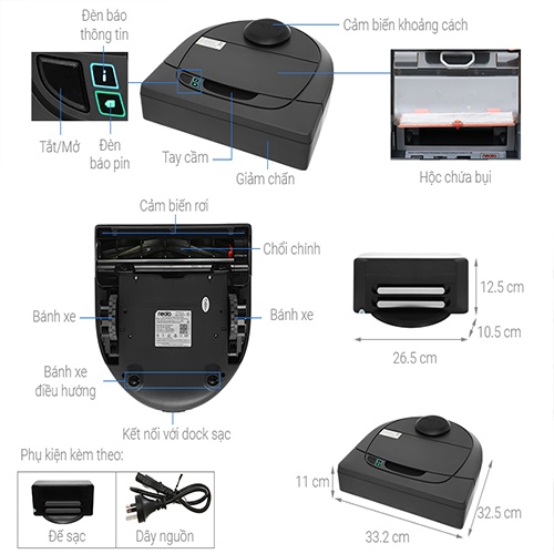 Robot hút bụi NEATO BOTVAC D3 CONNECTED - Hàng Chính Hãng