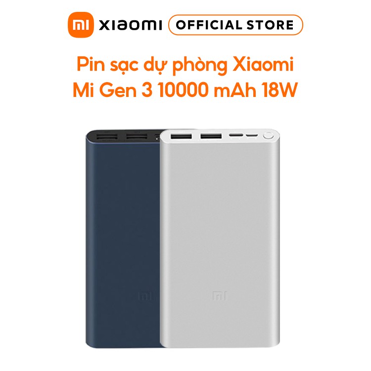 Pin sạc dự phòng Xiaomi Mi Gen 3 10000 mAh 18W - Hỗ trợ sạc nhanh