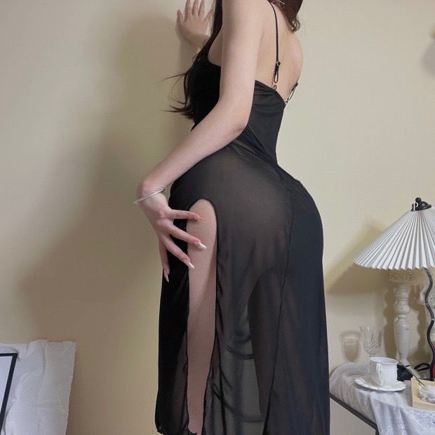 Cổ Phiếu Sẵn Sàng❣Ah F &amp; X Đầm Ngủ Công Chúa Phối Ren Lưới Siêu Mỏng Xuyên Thấu Quyến Rũ Dành Cho Nữ