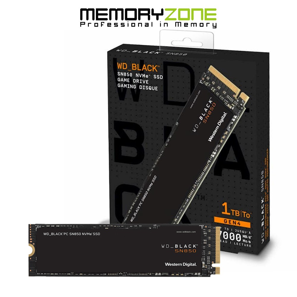 Ổ Cứng SSD WD Black SN850 PCIe Gen4 x4 NVMe M.2 1TB WDS100T1X0E