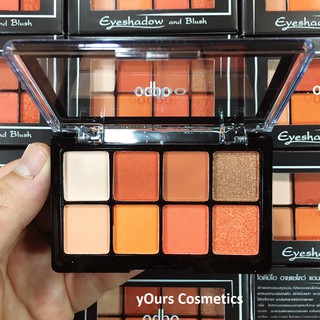 Phấn mắt , phấn má 💚[Mã CHUY0010 giảm 10k] 
 [Auth Thái] Bảng Phấn Mắt Kèm Má Hồng Tông Đỏ Cam Cháy Có Nhũ Odbo