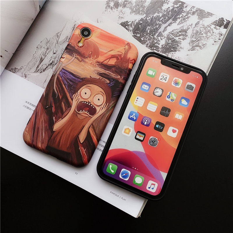Ốp điện thoại mềm hình Morty kiểu tranh sơn dầu cho iPhone 7/8 Plus/X/XS/XR/XS MAX/11/11 PRO/11 Pro MAX/12 Pro max | BigBuy360 - bigbuy360.vn