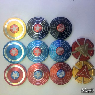 SPINNER CON QUAY TRÒN CAPTAIN AMERICA SPIDERMAN Nhiều Màu Sắc Kim loại Chơi Giải Trí Xả Stress Giảm Căng Thẳng Hiệu Quả