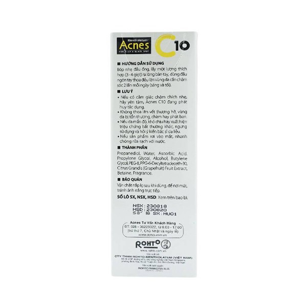Dung dịch làm mờ sẹo và vết thâm Acnes C10 15ml | BigBuy360 - bigbuy360.vn