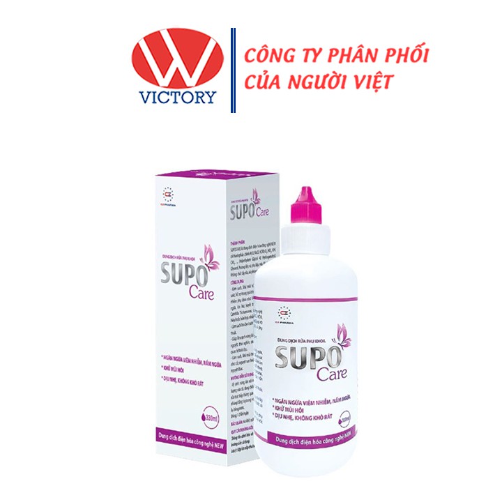 Dung Dịch Rửa Phụ Khoa SUPO Care (Chai 330ml) - Ngừa Viêm Nhiễm, Nấm Ngứa - Victory Pharmacy