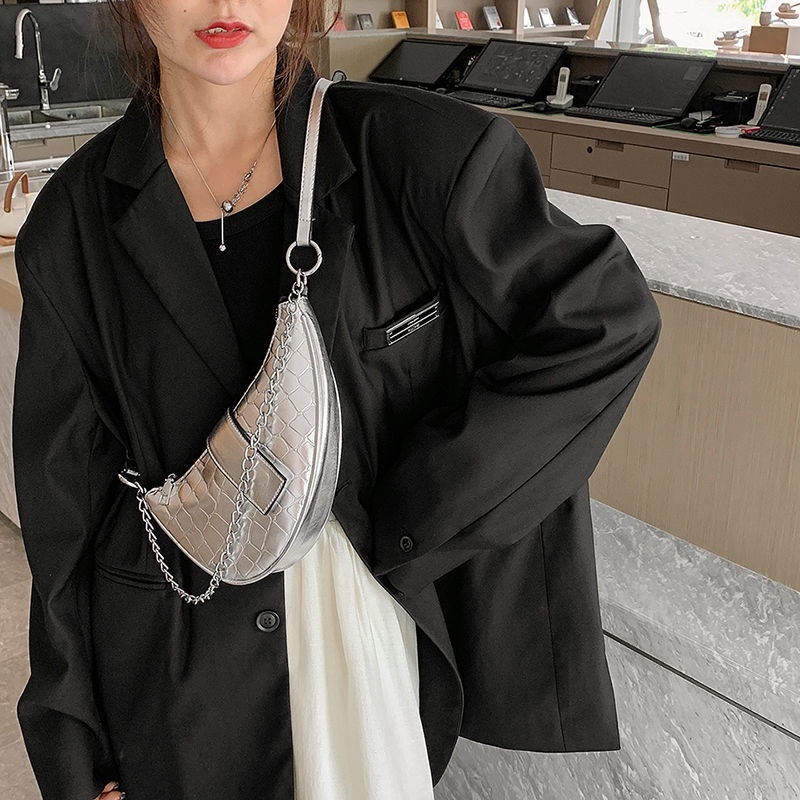 Túi Xách Đeo Vai Phối Dây Xích Thời Trang Cao Cấp