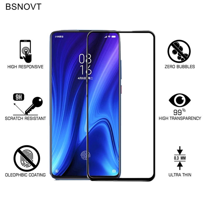 Miếng Dán Kính Cường Lực Full Màn 9D Cho Xiaomi K20 Pro - Đen