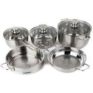 Bộ nồi 5 nồi inox 3 đáy