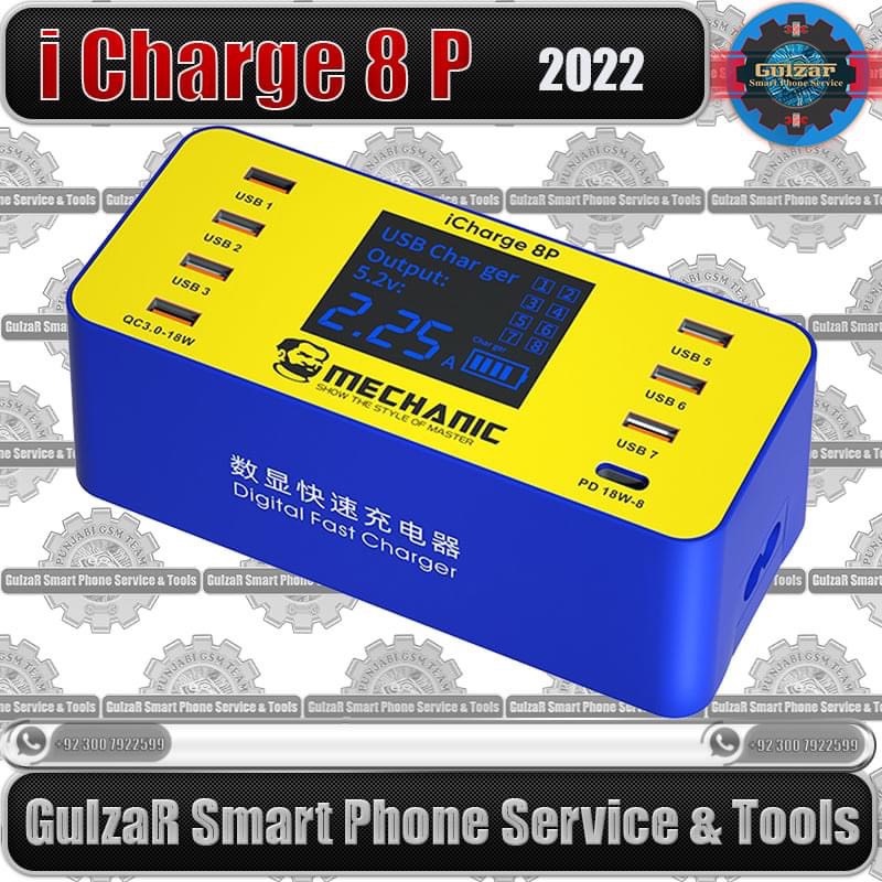 Bộ sạc nhanh 8 cổng iCharge 8P Mechanic ( Mẫu mới 2022 60W)
