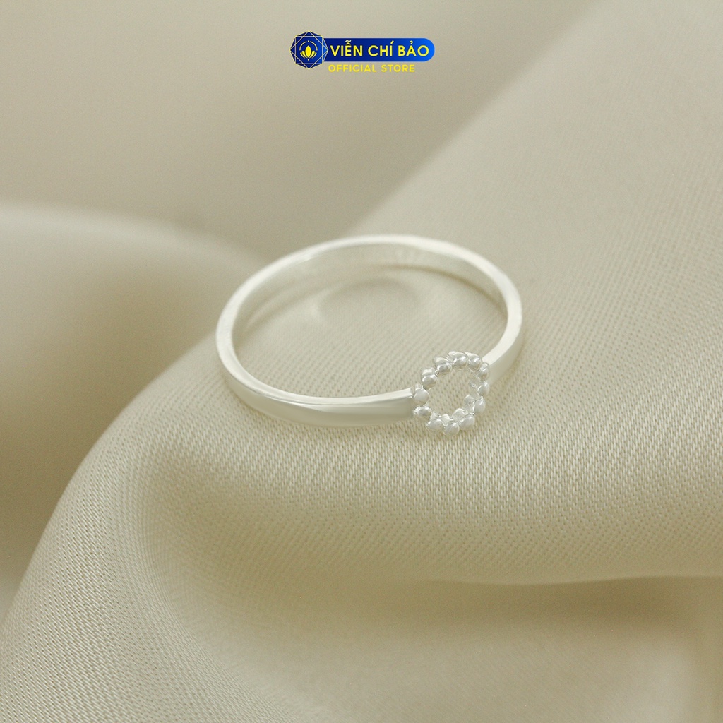 Nhẫn bạc nữ trơn tròn hở chất liệu bạc 925 thời trang phụ kiện trang sức Viễn Chí Bảo N400755