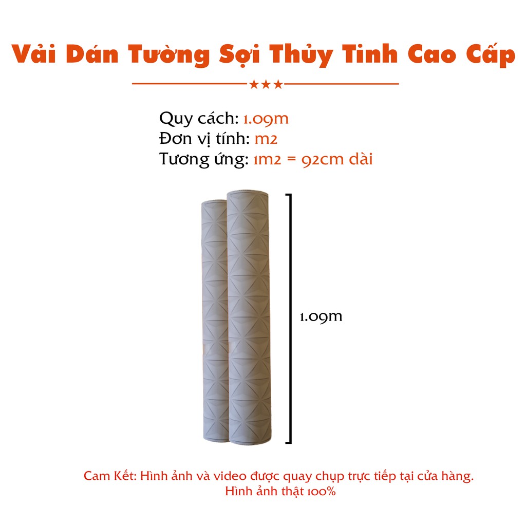 Vải Dán Tường Sợi Thủy Tinh Khổ Siêu Dày, Siêu Bền, Siêu Chống Ẩm