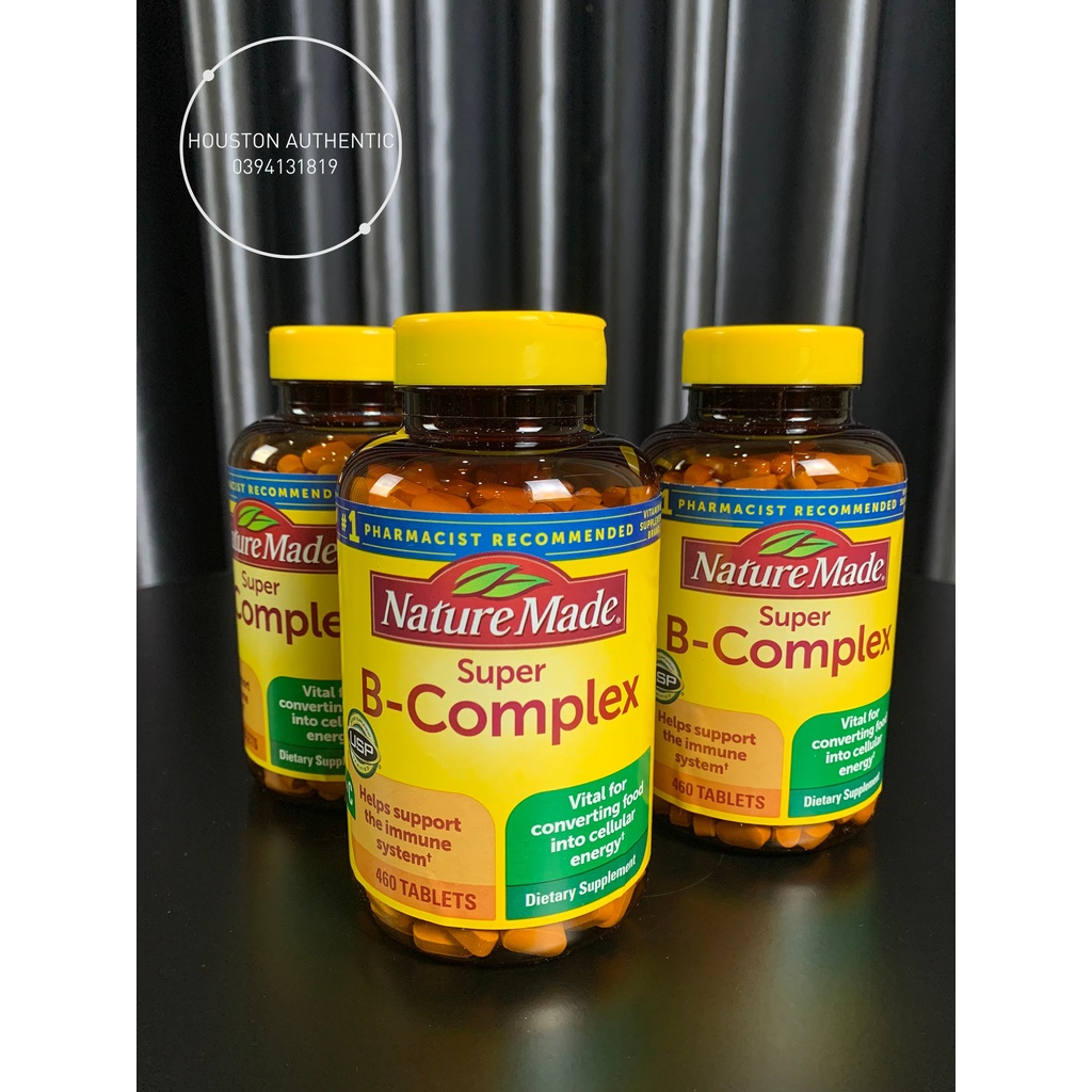 Viên uống bổ sung vitamin B tổng hợp Nature Made Super Complex 460 Viên _ Live mua hàng tại Mỹ