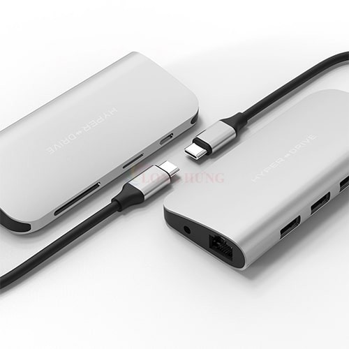 Cổng chuyển đổi HyperDrive 9-in-1 Power USB-C Hub HD30F - Hàng chính hãng