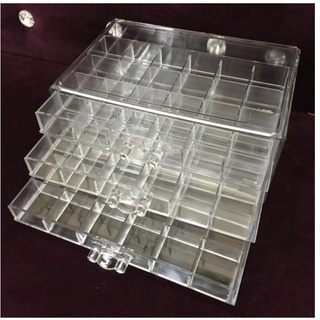 Khay trong suốt 3-5 tầng đựng charm, hột xoàn, đá đính nail chuyên dụng
