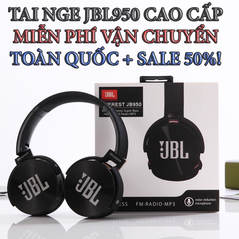 Tai Nghe Headphone Bluetooth JBL 950 Nghe Siêu Hay Hàng Chuẩn Chính Hãng - Siêu Sale