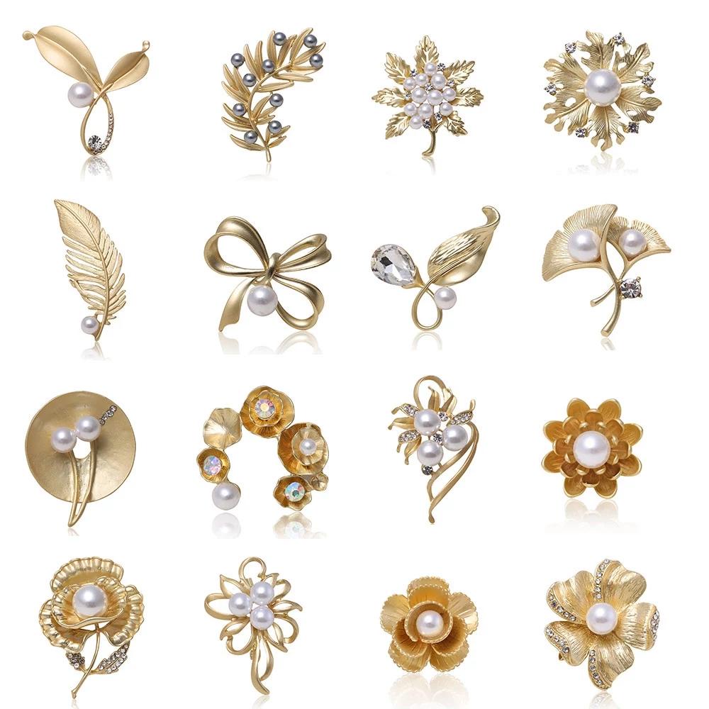 Phiên Bản Hàn Quốc FORBETTER|Ghim Cài Áo Hình Hoa Đính Ngọc Trai|Nơ Lá Tùy Chỉnh Lông Vũ / Nhiều Màu