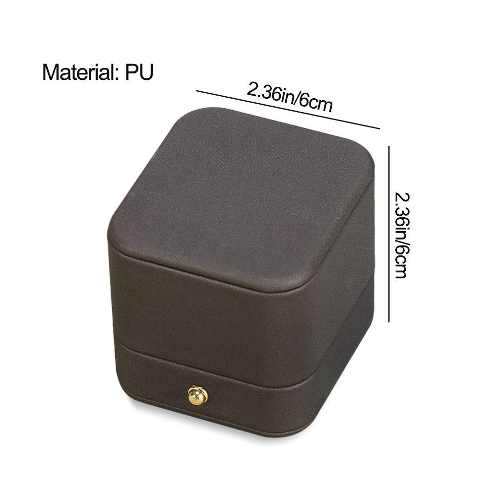 Hộp Đựng Trang Sức Bằng Da PU Hình Vuông Tiện Dụng Ốp