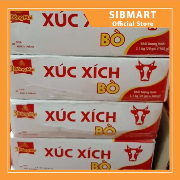 [ MÓN NGON MỖI NGÀY ] Xúc xích bò 3 bông mai tiệt trùng Vissan 105g (5 cây) - Sinmart Official Store - SX0036