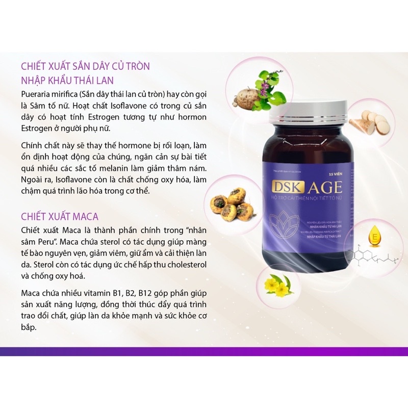 Viên uống DSK AGE Hỗ trợ bổ sung nội tiết tố nữ