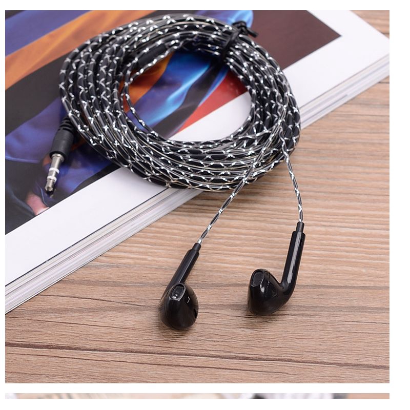 2m 4m Long Wired Headset With Crystal For Computer Phone, Tv, Phone