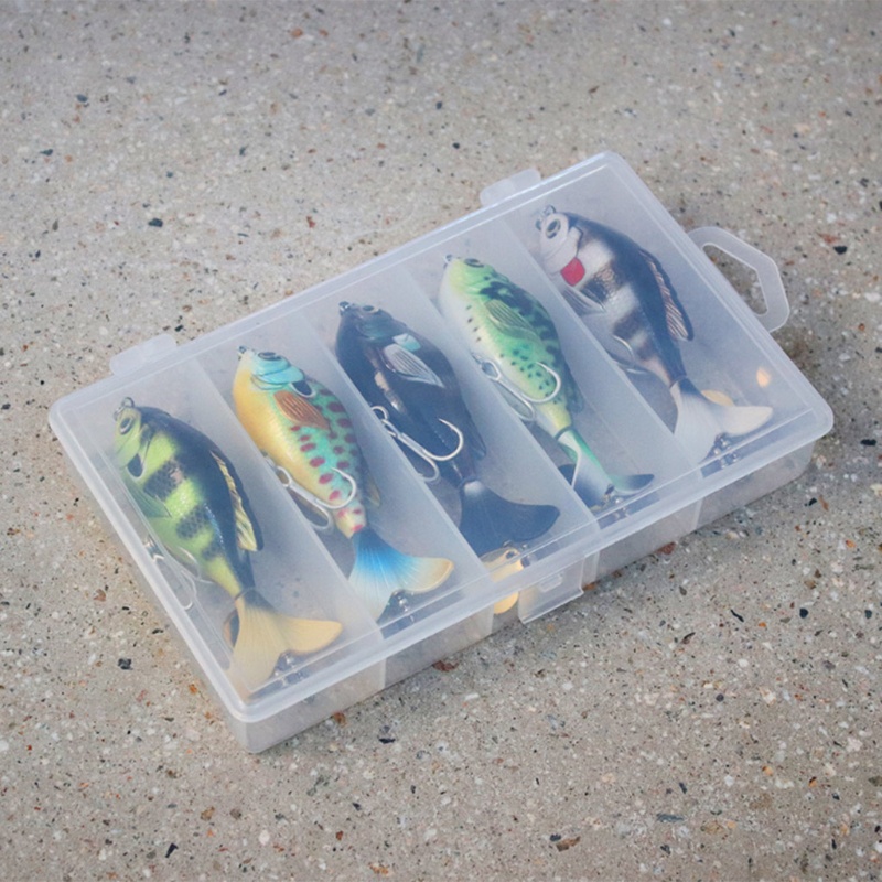 QQ Bộ 5 Mồi Câu Cá Giả Bằng Nhựa Cứng 6cm / 16.5g