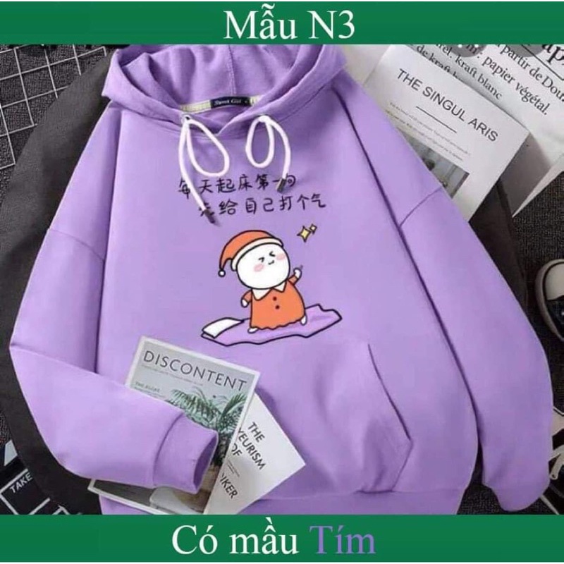 Áo Hoodie chất nỉ in hình phong cách dễ thương siêu cute đáng yêu | BigBuy360 - bigbuy360.vn