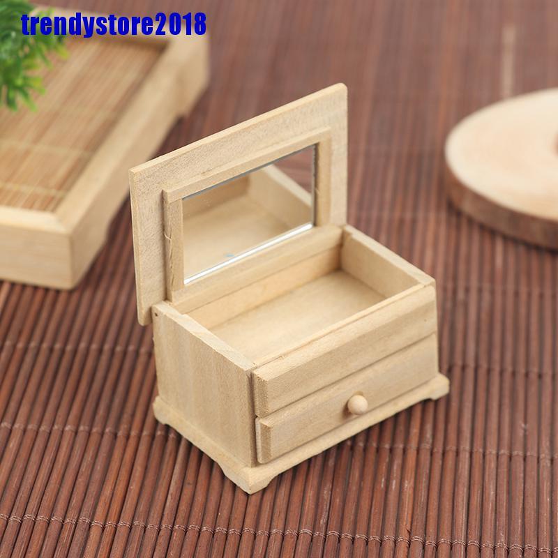 Bàn Học Mini Có Ngăn Kéo Và Gương Lật Cho Nhà Búp Bê