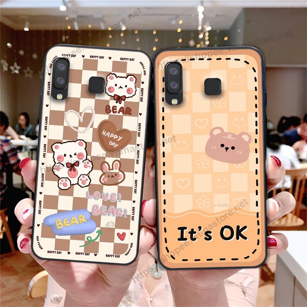 Ốp lưng Samsung A8 Star - Samsung A9 Star ốp gấu bo viền thể thao cute cực đẹp