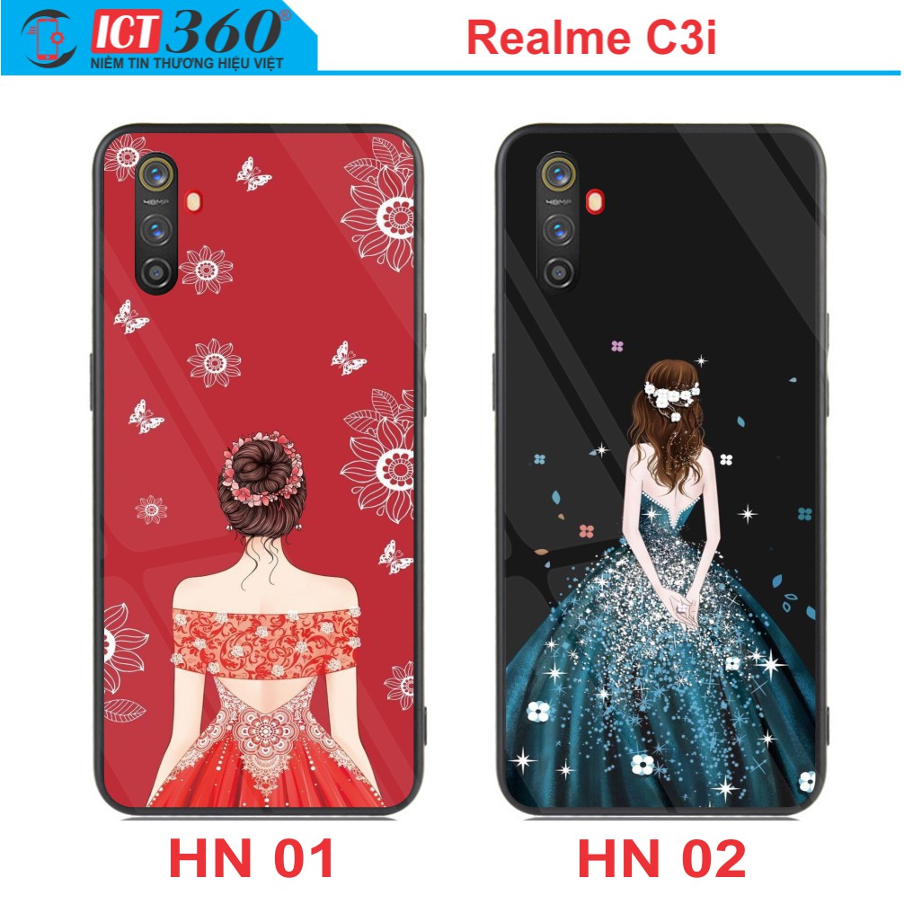 Ốp Lưng Kính Nano Realme C3I Phủ Bóng - in theo yêu cầu