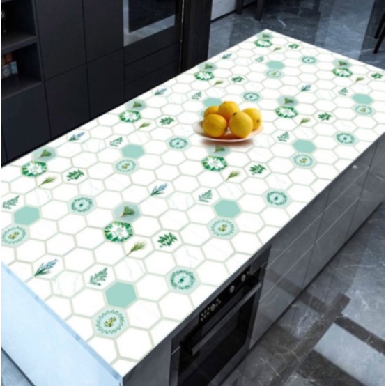 1 mét decal giấy dán bếp tráng nhôm ô bắc âu keo sẵn