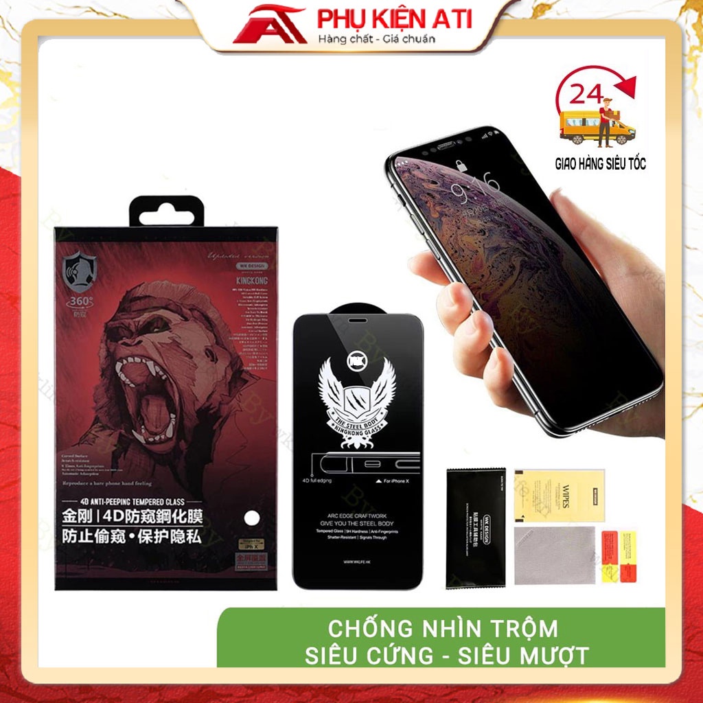 [ ĐÃ CÓ iP 13  ] KÍNH CƯỜNG LỰC CHỐNG NHÌN TRỘM IPHONE-KINGKONG -[IPHONE 7/8 - 7/8PLUS - X/Xs/Xsmax- 13/13Pro/13PromaX]