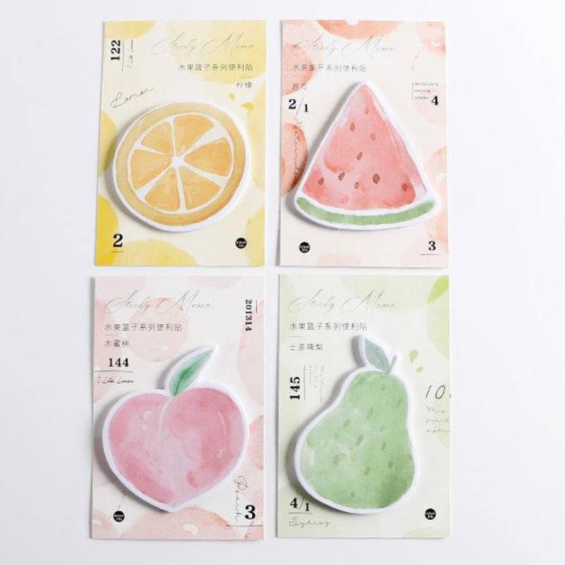 ⭐ iLado ⭐  30 tờ giấy note ghi chú dễ thương trái cây Phim hoạt hình in giấy màu văn phòng phẩm dụng cụ học tập đồ dùng học tập thiết bị văn phòng