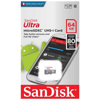 Thẻ nhớ Micro SDXC 64GB Ultra 533x 80mb/s Sandisk