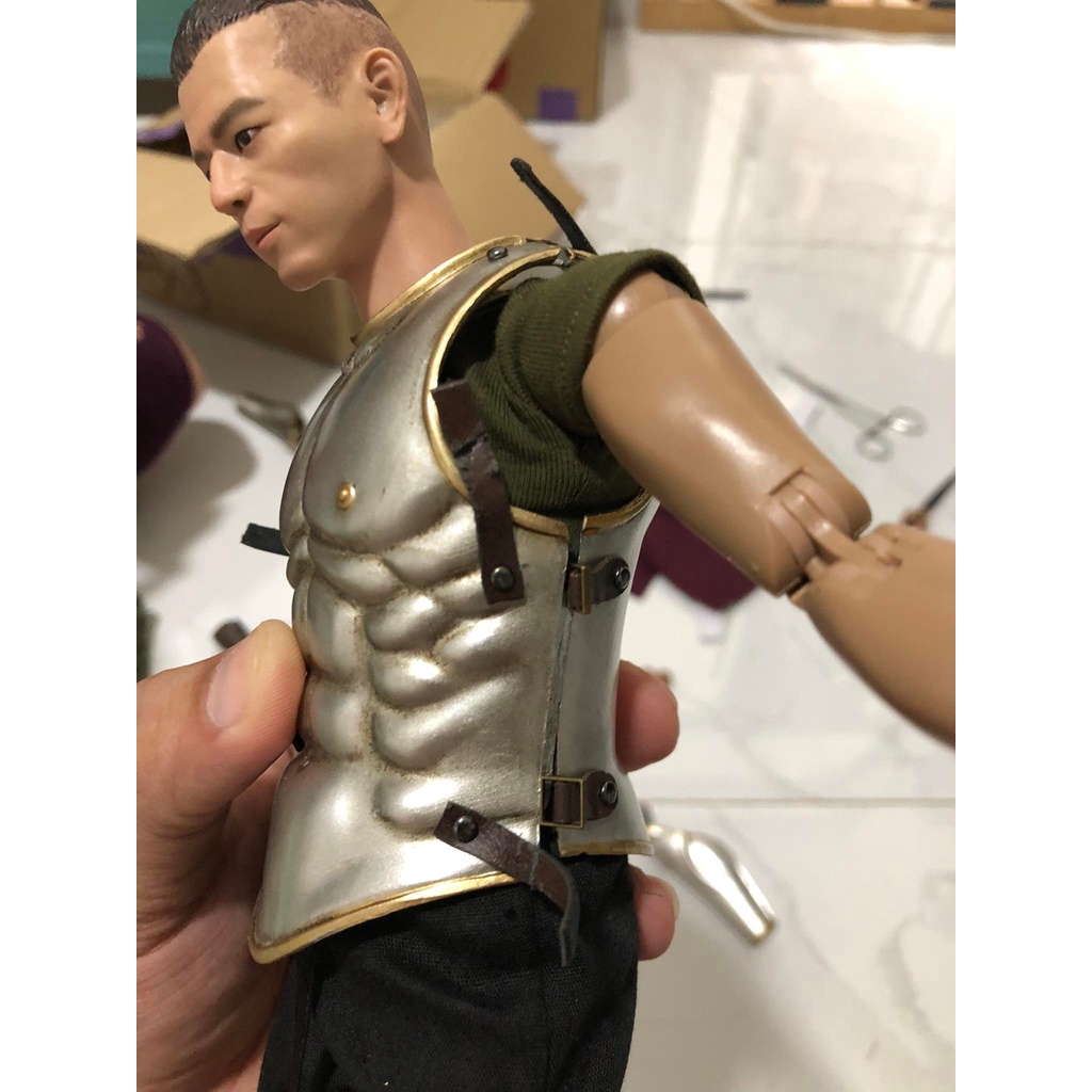 Mô hình giáp ngực viking la mã spatarn trắng để cus - custom figure