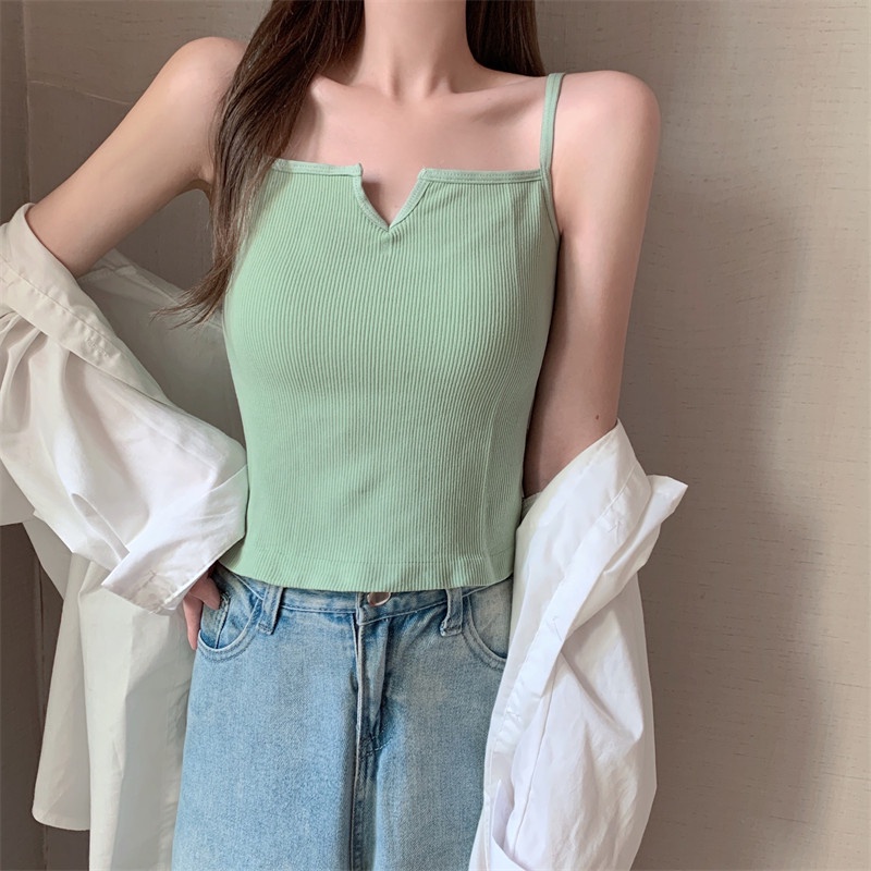 Áo sát nách IELGY có đệm lót ngực nhiều màu cá tính cho nữ