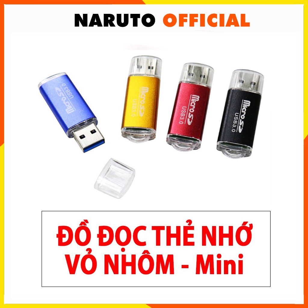 Đầu lọc thẻ nhớ Vỏ Nhôm USB 2.0 Siêu bền bỉ GIAO MÀU NGẪU NHIÊN