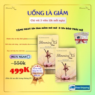 Viên Uống  SLIMMING X5 PLUS ,Tặng 15v Uống Khử Mỡ Toàn Thân [Hiệu Quả,An Toàn,Chất Lượng],Bấp_Chấp_Mọi_Cơ_Địa_Chai_Lỳ