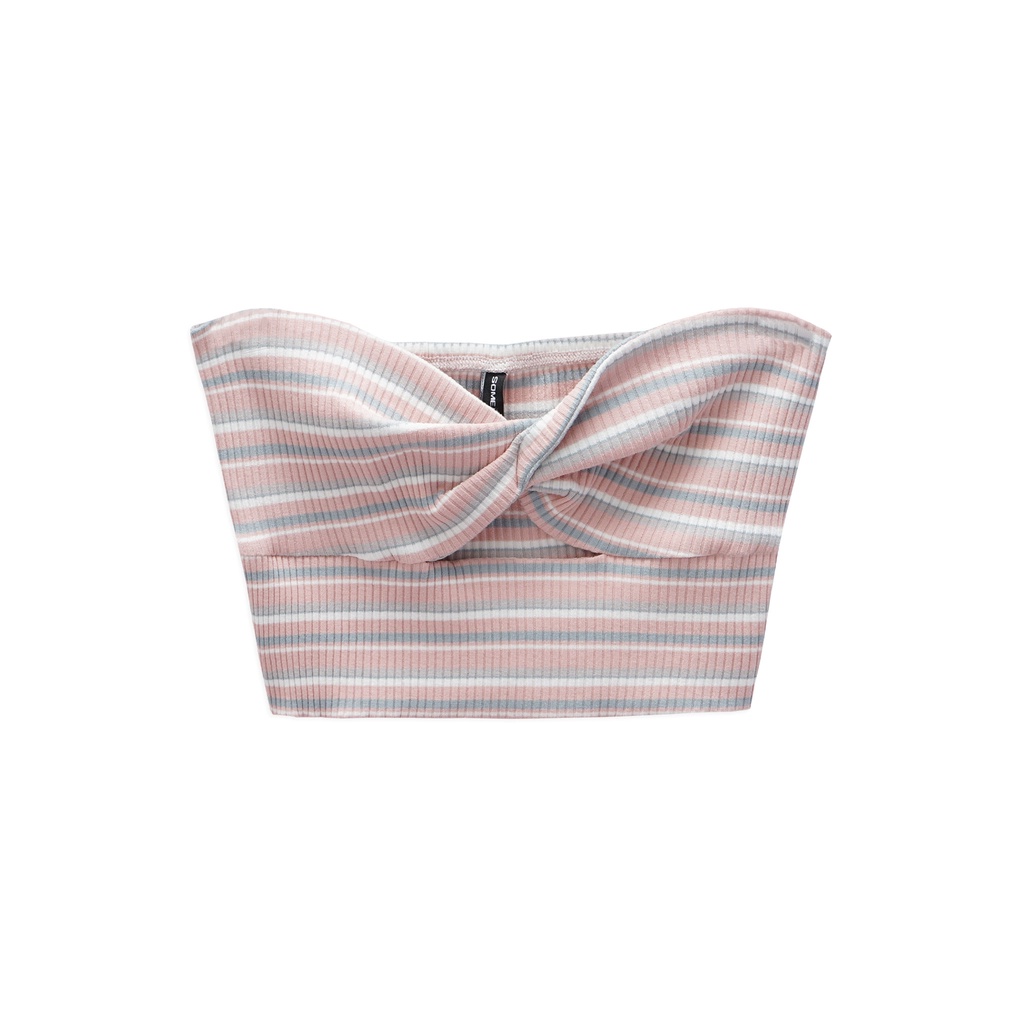 Áo Croptop Nữ Sleeveless Twisted , Chất Vải Thun Sọc Thoải Mái , WC000182,SOMEHOW