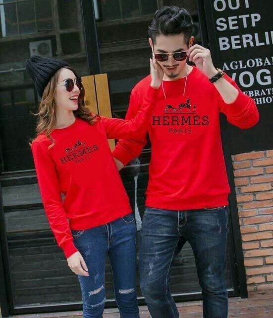 áo tay dài sweater gia đình 3//4/5 người màu đỏ chất siêu đẹp hàng loại 1 có đủ size