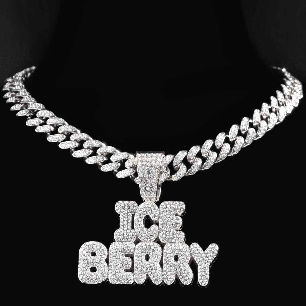 Dây Chuyền Đính Đá Kim Cương Toàn Diện Phong Cách Hip Hop