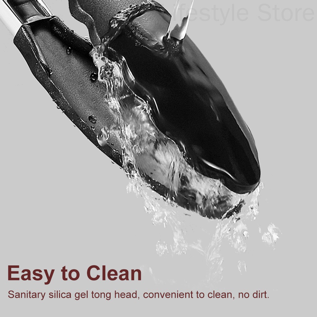 Kẹp Gắp Thức Ăn Đầu Silicone Chống Dính 7 Inch