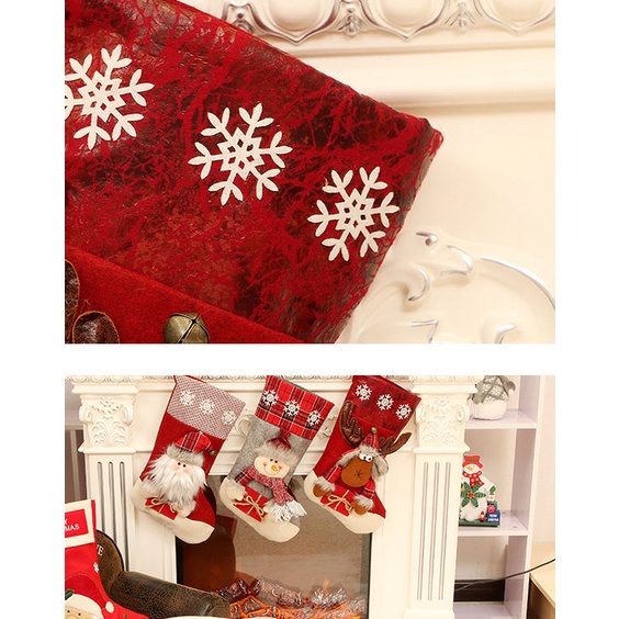 Đồ Chơi Trang Trí Cây Thông Giáng Sinh Hình Người Tuyết / Ông Già Noel / Vớ Đỏ Cỡ Lớn
