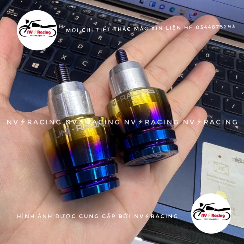 Gù tay lái chống rung inox lên màu highlight