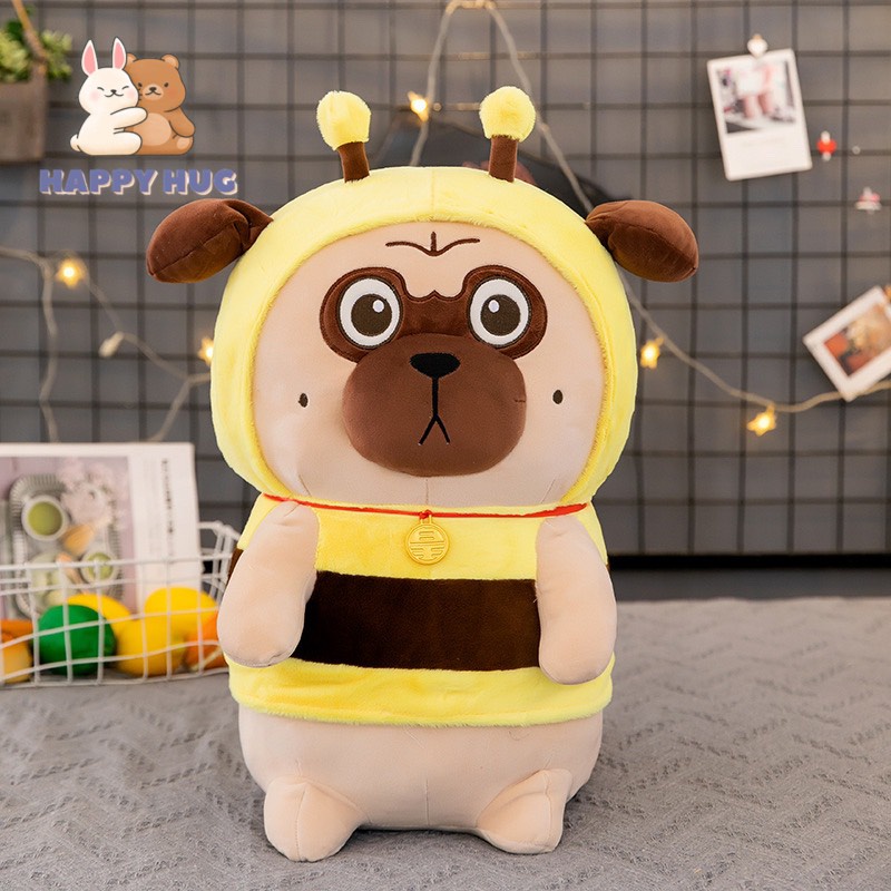 Gấu Bông mèo hoàng thượng Size 24/40cm và chó mặt xị cosplay ong siêu dễ thương nhồi gòn cao cấp - Happy Hug