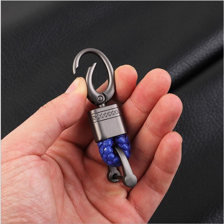 Móc Khóa Dây Da Bện Thời Trang Phong Cách