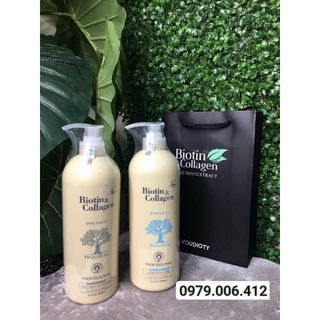 Cặp dầu gội + xả Biotin Collagen (1000ml/1 chai)