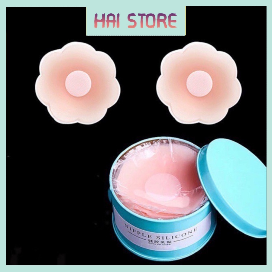 Hộp 10 Miếng Dán Ngực Silicon Lót Ngực Nhũ Hoa, dán Đầu Ti Siêu Mềm Mại 1401