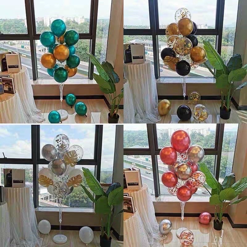 Trụ bóng bay 2 tầng cao 1,6 mét 19 nhánh trang trí sinh nhật đám cưới, khai trương, party
