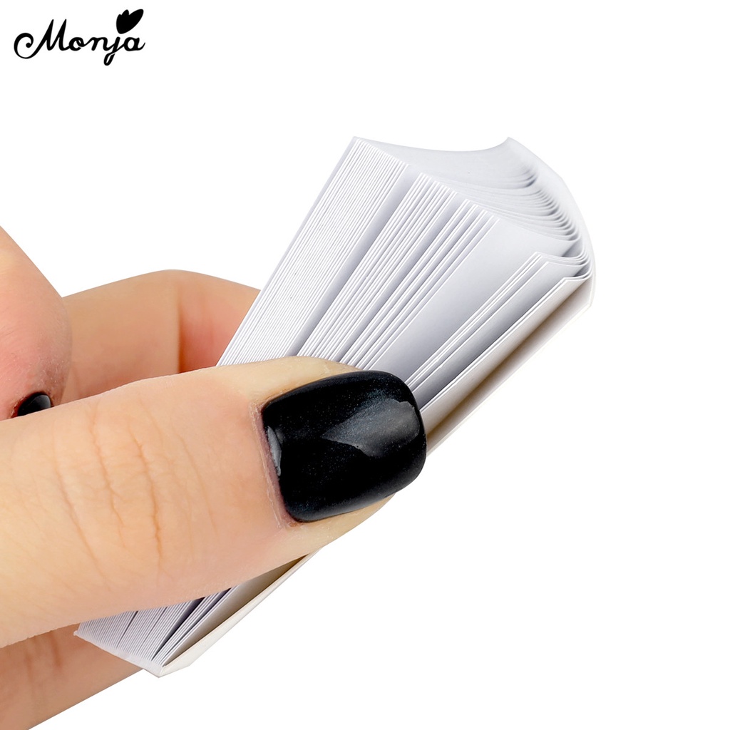 MONJA  50 Tờ giấy dùng một lần chống nước dùng để pha màu sơn móng tay